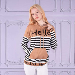 Дамски плетен суитшърт Hello Дамски плетен суитшърт Hello