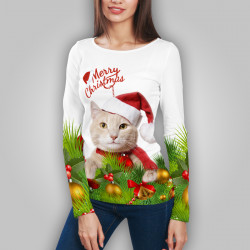 3D дамска блуза с Коледен принт # 9337