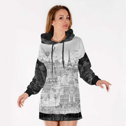 Спортно-елегантен дамски суитшърт Landscape