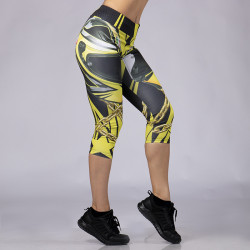 Спортен дамски клин 7/8 MOTO YELLOW Спортен дамски клин 7/8 MOTO YELLOW