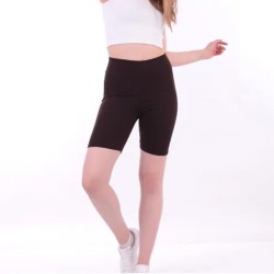 Дамски спортен къс клин Дени в кафяв цвят Дамски спортен къс клин Дени в кафяв цвят