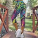 Спортен дамски клин 7/8 Colorful 13699
