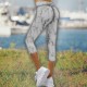 Спортен дамски клин 7/8 White marble 13703