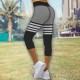 Спортен дамски клин 7/8 Black marble 13807