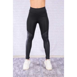 Спортно елегантен дамски клин с кожени елементи