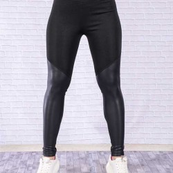 Спортно елегантен дамски клин с кожени елементи