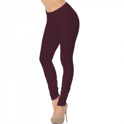 Трикотажен спортен дамски клин в цвят патладжан