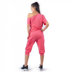 Спортен дамски комплект с потур в цвят диня