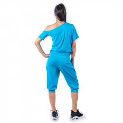 Спортен дамски комплект с потур в цвят тюркоаз