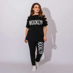 Спортен дамски комплект Brooklyn в черно Спортен дамски комплект Brooklyn в черно
