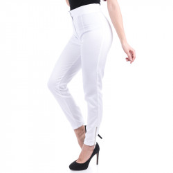 Дамски панталон Zipper White Дамски панталон Zipper White