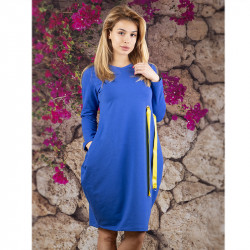 Елегантна дамска рокля Балон цвят парламент