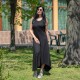 Феерична дамска дълга рокля в цвят черен