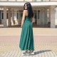 Феерична дамска дълга рокля в петролен цвят