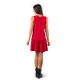 Прекрасна лятна дамска рокля с харбале в Червен цвят