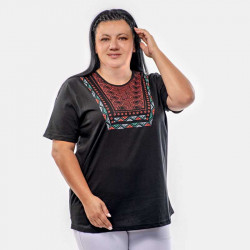 Стилна дамска блуза с етно в черно Стилна дамска блуза с етно в черно