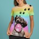 Уникална дамска тениска с авторски 3D дизайн Cute Dog
