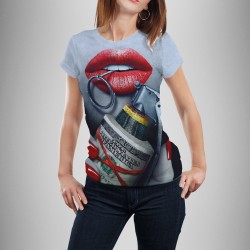 ДАМСКА ТЕНИСКА 3D ПРИНТ RED LIPS ДАМСКА ТЕНИСКА 3D ПРИНТ RED LIPS