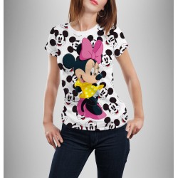 ДАМСКА ТЕНИСКА 3D ПРИНТ МИКИ