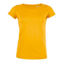 Дамска едноцветна тениска ярко жълто