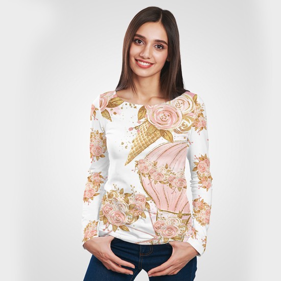 3D дамска блуза принт # 7268