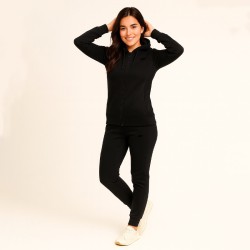 Дамски спортен екип Фльор в черен цвят