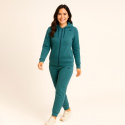 Дамски спортен екип Фльор в цвят петрол