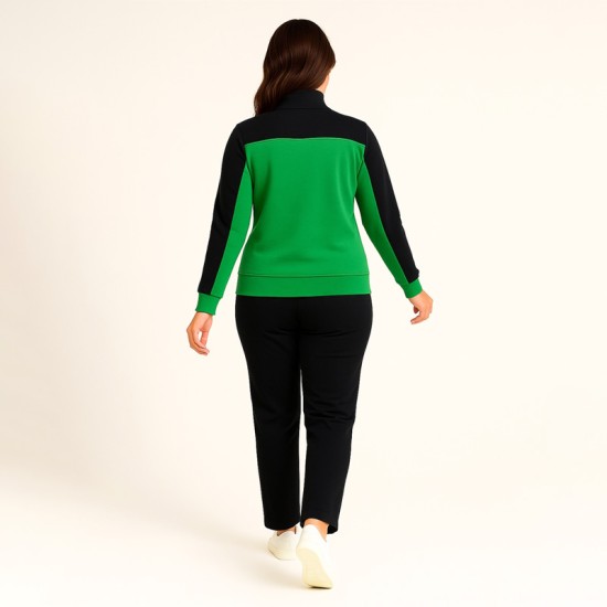 Дамски спортен екип Аксиния с зелено