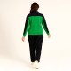 Дамски спортен екип Аксиния с зелено