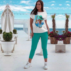 Спортен дамски комплект Sunny girl в зелено