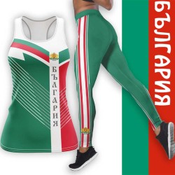 Ефектен дамски спортен комплект с национален принт 12487