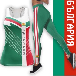 Ефектен дамски спортен комплект с национален принт 12487