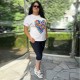 Спортен дамски комплект с 7/8 панталон Colorful heart