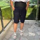 Дамски макси къси панталони в тъмносин цвят