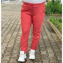 Комфортен макси панталон Ева в цвят корал