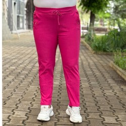 Комфортен макси панталон Ева в цвят циклама