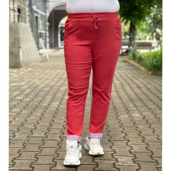 Комфортен макси панталон Силвия в цвят корал