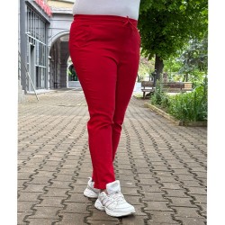 Комфортен макси панталон Ева в червен цвят