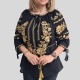 Дамска блуза с бродирана шевица и 3/4 ръкав 13395