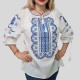Дамска блуза с бродирана шевица и 3/4 ръкав 13409
