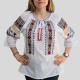 Дамска блуза с бродирана шевица и 3/4 ръкав 13422