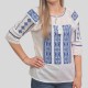 Дамска блуза с бродирана шевица и 3/4 ръкав 13427