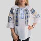 Дамска блуза с бродирана шевица и 3/4 ръкав 13430