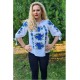 Дамска блуза с бродирана шевица и 3/4 ръкав 13543