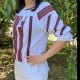 Дамска блуза с бродирана шевица и 3/4 ръкав 13673
