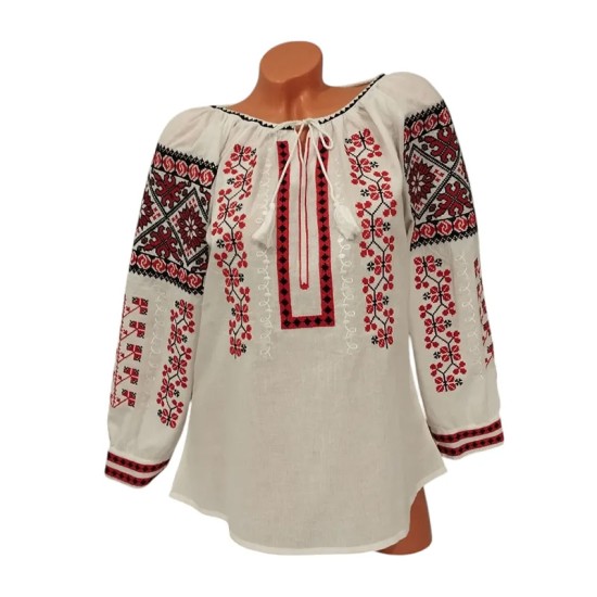 Дамска блуза с дълъг ръкав и стилна бродерия 13831