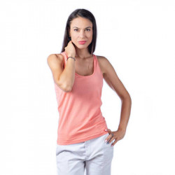 Спортен едноцветен дамски потник праскова