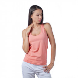 Спортен едноцветен дамски потник праскова