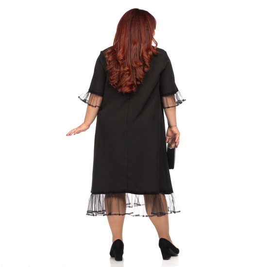 Дамска макси рокля Адриана в черен цвят