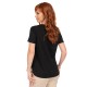 Едноцветна дамска тениска в черен цвят